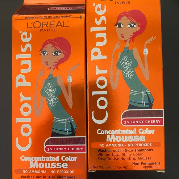 COPY - 2 boxes L’ORÉAL Color Pulse Mousse Funky Cherry #30 - Picture 6 of 6